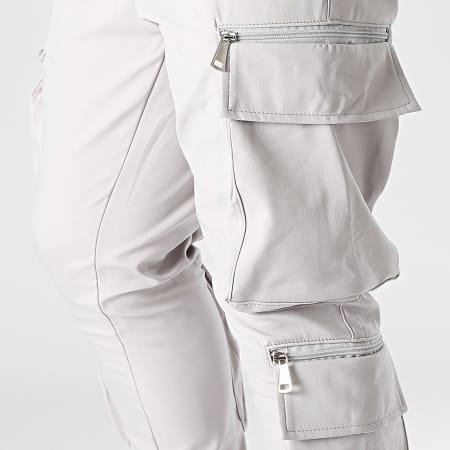 Ikao - Pantalones cargo gris claro