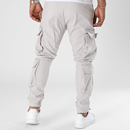 Ikao - Pantaloni cargo grigio chiaro