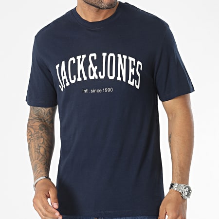 Jack And Jones - Tee Shirt Josh Bleu Marine