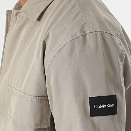Calvin Klein - Surchemise Cotton Nylon Overshirt 9920 Beige