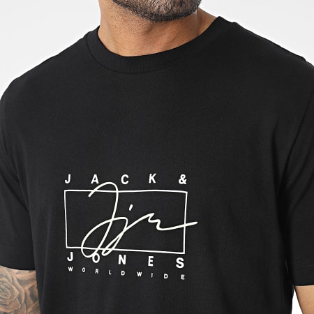 Jack And Jones - Camiseta negra Splash Branding