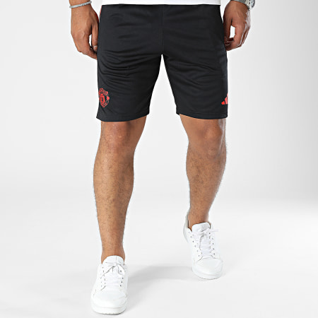 Adidas Sportswear - Pantaloncini da jogging a fascia del Manchester United IA7285 Nero