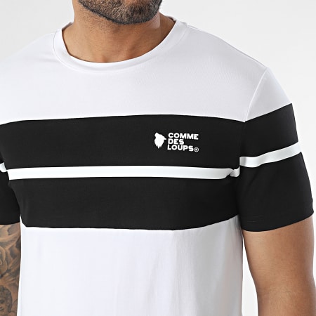 Comme Des Loups - Conjunto de camiseta y pantalón corto Wimbledon Negro Blanco