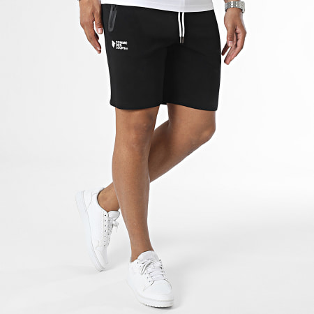 Comme Des Loups - Conjunto de camiseta y pantalón corto Wimbledon Negro Blanco