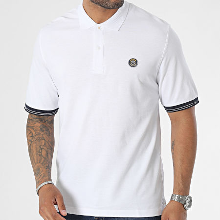 Jack And Jones - Polo Manches Courtes Rubber Blanc