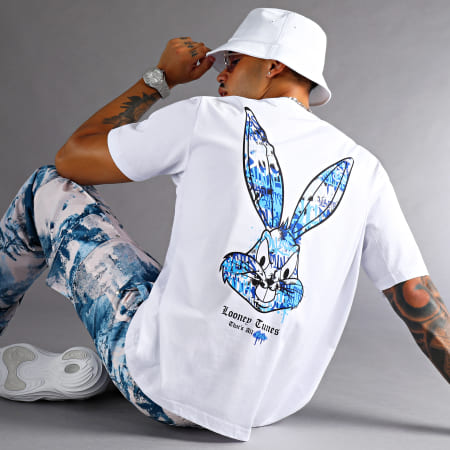 Looney Tunes - Tee Shirt Oversize Large Bugs Bunny Graff Milano Blanc
