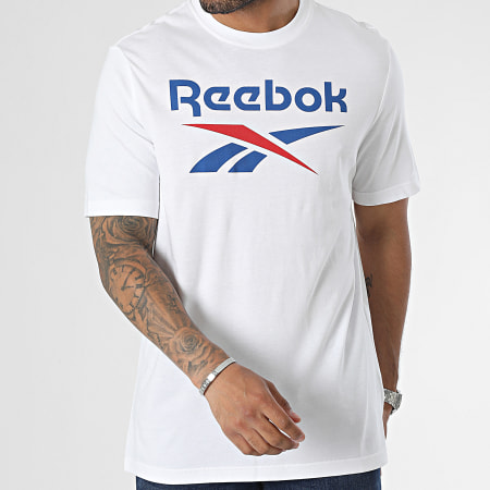 Reebok - Tee Shirt Reebok Identity Big Logo Stacked 100071175 Bianco