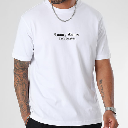 Looney Tunes - Tee Shirt Oversize Large Taz Graff Milano Blanc
