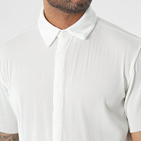 Zelys Paris - Conjunto de camisa blanca de manga corta y pantalón corto de jogging