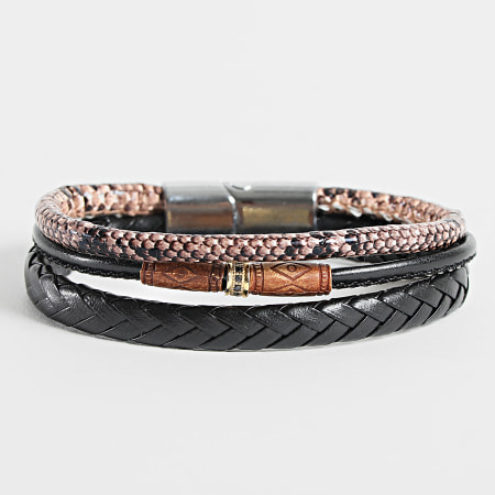 Black Needle - Armband Zwart Bruin