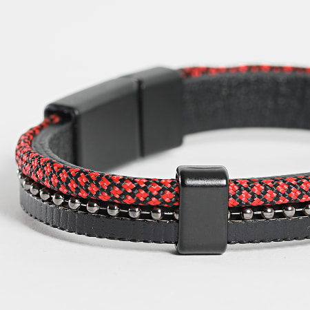 Black Needle - Bracelet Noir Rouge