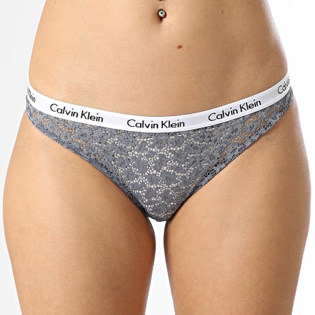 Calvin Klein - Juego De 3 Calzoncillos Mujer QD3926E Negro Gris Burdeos
