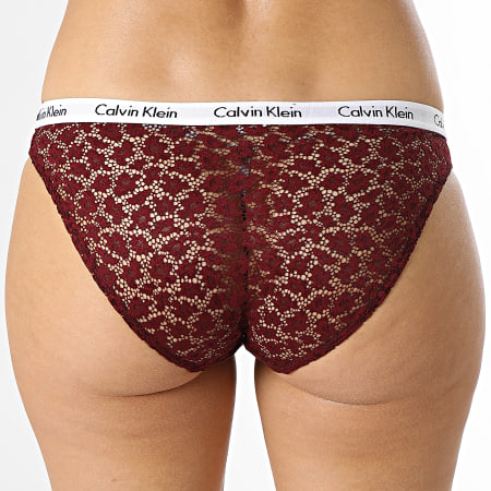Calvin Klein - Set di 3 slip da donna QD3926E Nero Grigio Bordeaux