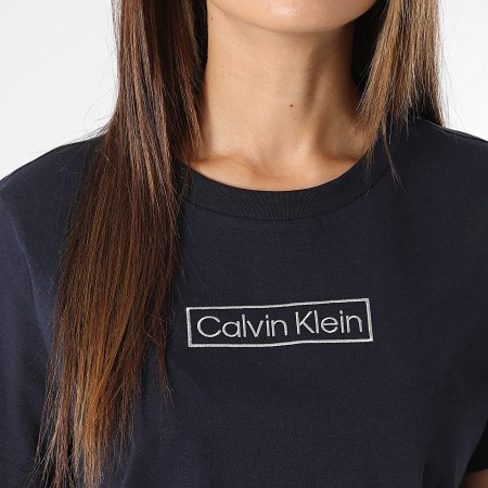 Calvin Klein - Tee Shirt Femme QS6798E Bleu Marine