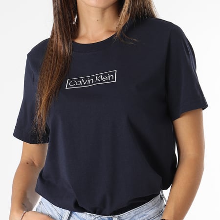 Calvin Klein - Tee Shirt Femme QS6798E Bleu Marine