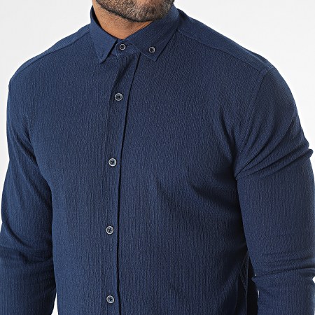 Classic Series - Camisa azul marino de manga larga