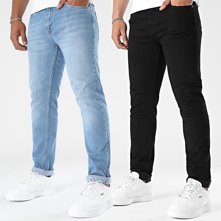 LBO - Lote de 2 Regular Fit Jeans 2198 2199 Azul Denim Negro