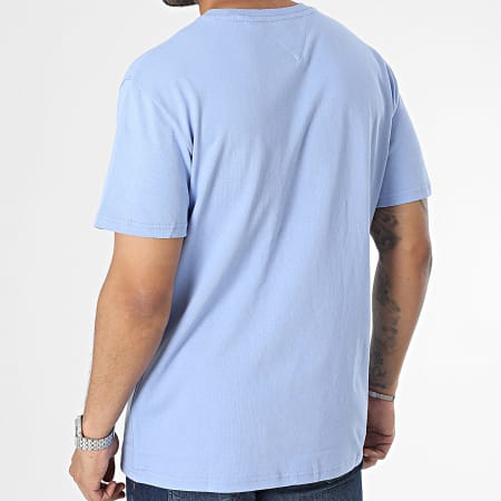 Tommy Jeans - Tee Shirt Classic Tommy Badge 6320 Bleu Clair