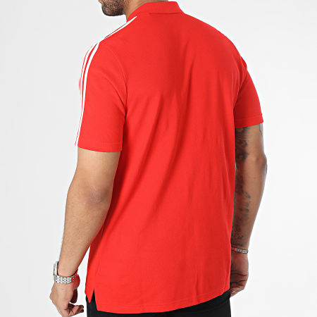 Adidas Sportswear - Polo Manches Courtes A Bandes Bayern Munich HY3281 Rouge