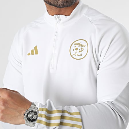 Adidas Performance - Camiseta de manga larga a rayas FAF 22 HF1457 Beige claro