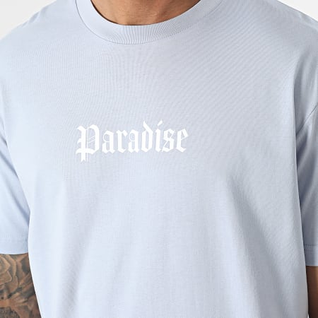 Luxury Lovers - Tee Shirt Oversize Large Paradise III Bleu Ciel
