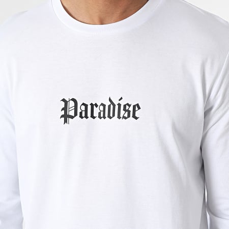 Luxury Lovers - Tee Shirt Manches Longues Paradise III Blanc