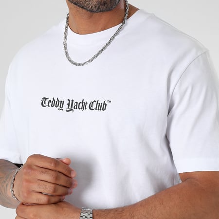 Teddy Yacht Club - Tee Shirt Oversize Large Art Series Dripping Blanc