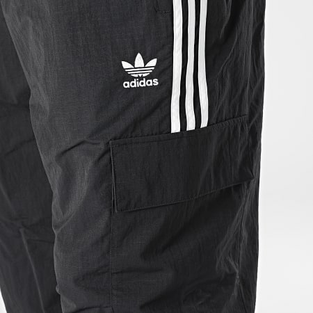 Adidas Originals - HR3364 Pantaloni cargo neri a 3 strisce