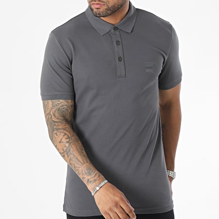 BOSS - Polo Manches Courtes 50472668 Gris Anthracite