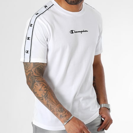 Champion - Camiseta de rayas 218472 Blanco