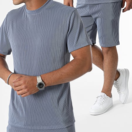 Classic Series - Conjunto de camiseta azul y pantalón corto de jogging