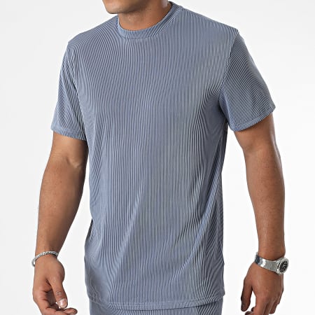 Classic Series - Conjunto de camiseta azul y pantalón corto de jogging