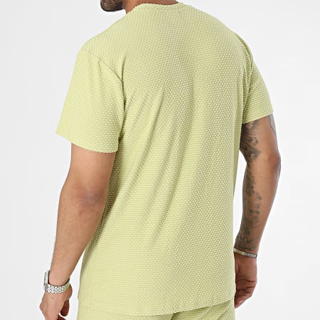 Classic Series - Conjunto de camiseta verde claro y pantalón corto de jogging