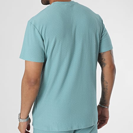 Classic Series - Conjunto de camiseta turquesa y pantalón corto de jogging