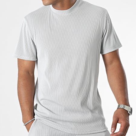 Classic Series - Conjunto de camiseta y pantalón corto gris claro