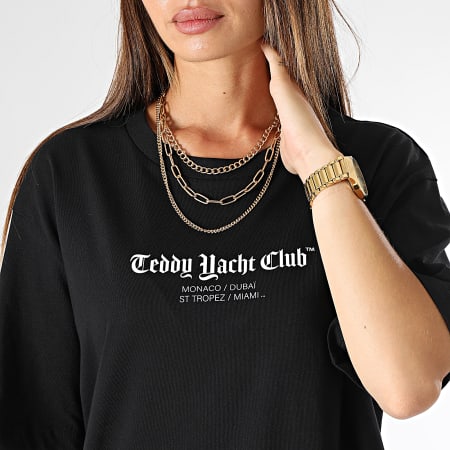 Teddy Yacht Club - Tee Shirt Oversize Large Femme Art Series Nounours Noir
