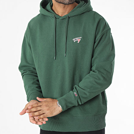 Tommy Jeans - Sweat Capuche Relax Signature 6797 Vert