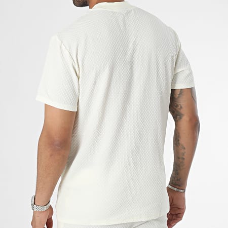 Classic Series - Conjunto de camiseta y pantalón corto de jogging beige