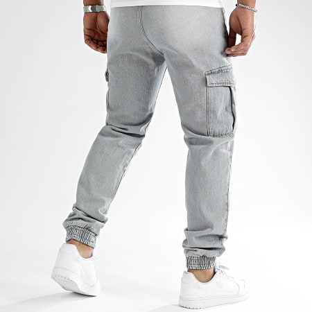 LBO - Jogger Pant Jean Cargo Relaxed Fit 2998 Denim Gris Clair