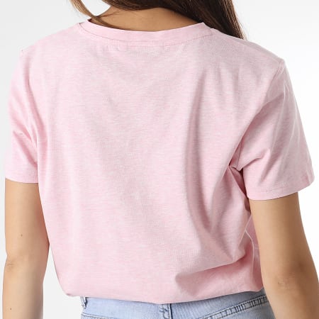 Tommy Hilfiger - Tee Shirt Femme Regular Frosted Corp Logo 8813 Rose Chiné