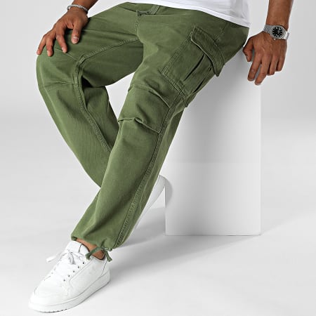 2Y Premium - Pantalón cargo vaquero verde