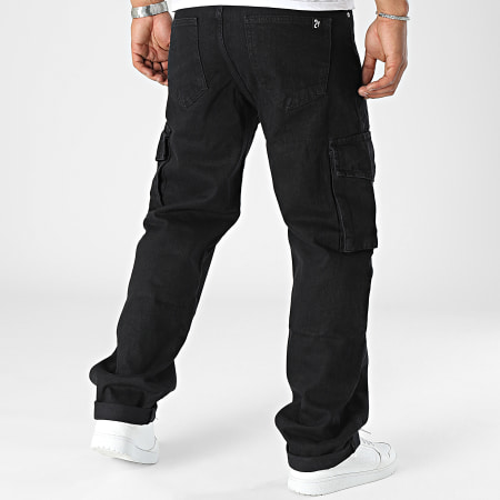 2Y Premium - Jeans Cargo neri larghi