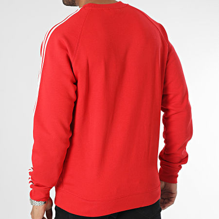 Adidas Originals - Sudadera cuello redondo 3 rayas IM4508 Rojo