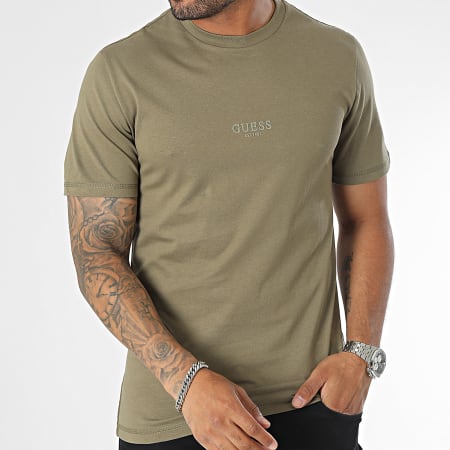 Guess T-shirt M2YI72 I3Z11 Verde Slim Fit