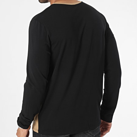 BOSS - Camiseta de manga larga Balance 50496105 Negro Camel