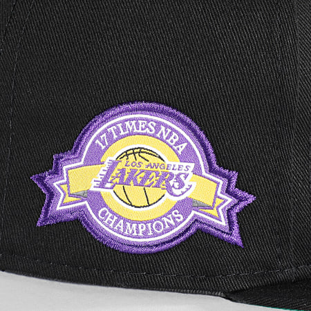 New Era - Gorra Los Angeles Lakers 9Fifty Team Side Patch Snapback Negra