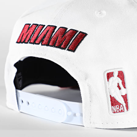 New Era - Gorra 9Fifty Crown Miami Heat Team White Red Snapback