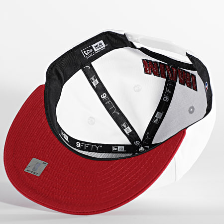 New Era - Casquette Snapback 9Fifty Crown Miami Heat Team Blanc Rouge