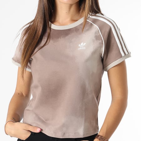 Adidas Originals - Camiseta 3 Rayas Mujer IL2431 Beige
