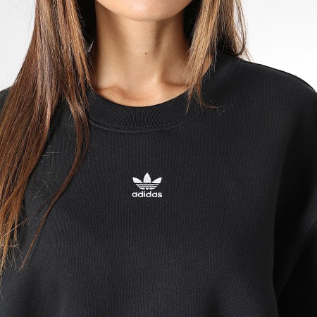 Adidas Originals - Sudadera de cuello redondo para mujer IA6504 Negro